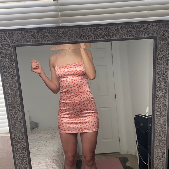 urban outfitters pink butterfly dress Pink Urban Outfitters butterfly dress